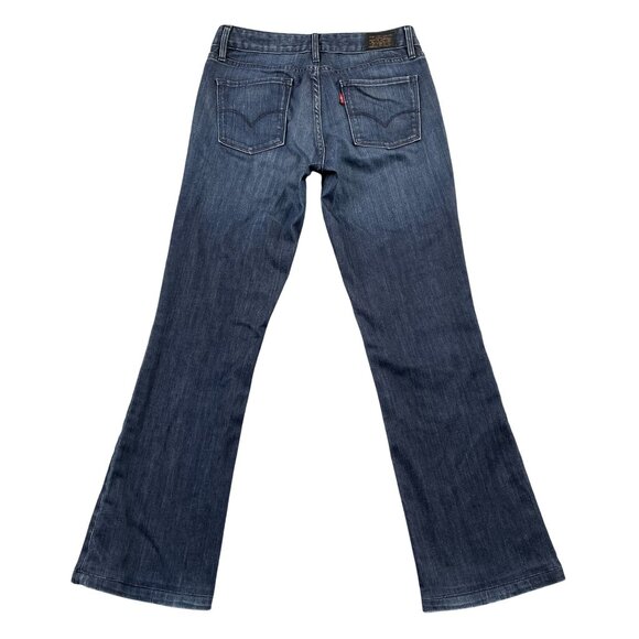 Levis 553 Jeans Womens 4 Mid Rise Bootcut Dark Wash - Picture 2 of 10